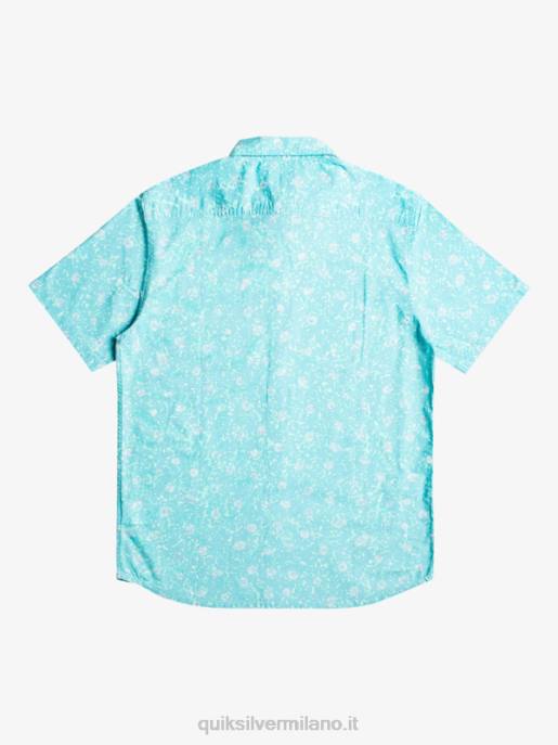 esso Quiksilver uomini camicia a maniche corte in morbida peluria peluria morbida blu cielo HTZR1230