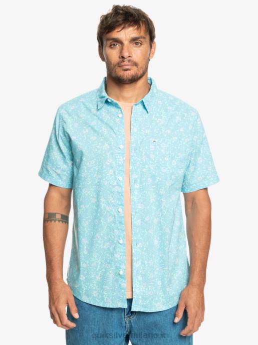 esso Quiksilver uomini camicia a maniche corte in morbida peluria peluria morbida blu cielo HTZR1230