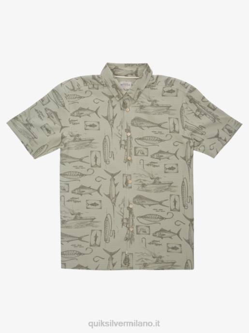 esso Quiksilver uomini camicia a maniche corte linea slack waterman linea allentata del tè HTZR1217