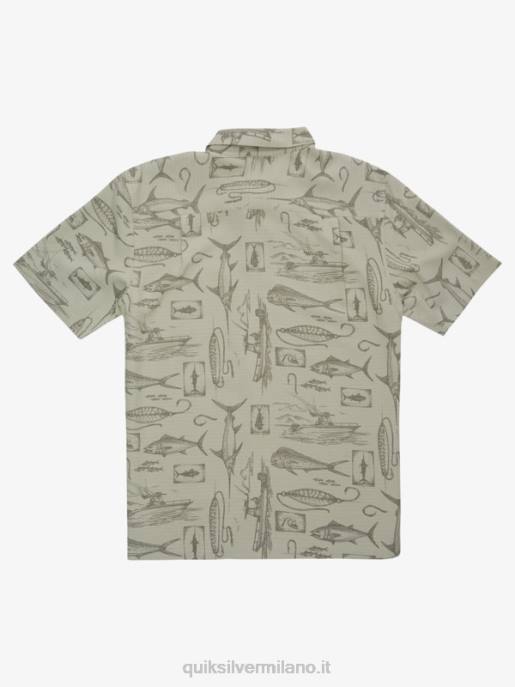 esso Quiksilver uomini camicia a maniche corte linea slack waterman linea allentata del tè HTZR1217