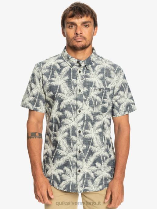 esso Quiksilver uomini camicia a maniche corte momento fugace momento fugace della marina HTZR995