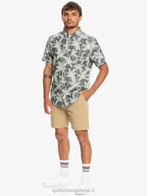 esso Quiksilver uomini camicia a maniche corte momento fugace momento fugace della marina HTZR995