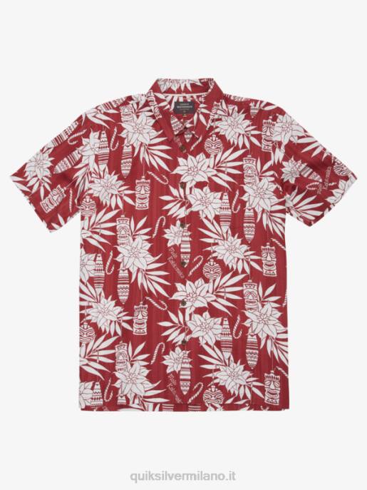 esso Quiksilver uomini camicia a maniche corte per le vacanze waterman tempo di vacanza in palissandro HTZR1796