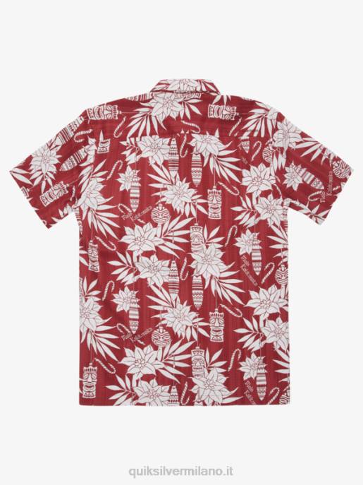 esso Quiksilver uomini camicia a maniche corte per le vacanze waterman tempo di vacanza in palissandro HTZR1796