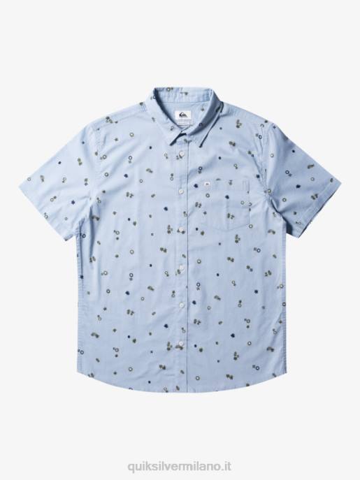 esso Quiksilver uomini camicia a maniche corte rave pacifica blu celeste pacifico rave s HTZR591