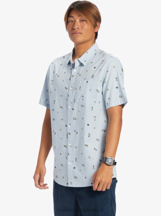esso Quiksilver uomini camicia a maniche corte rave pacifica blu celeste pacifico rave s HTZR591
