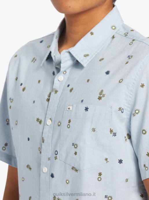 esso Quiksilver uomini camicia a maniche corte rave pacifica blu celeste pacifico rave s HTZR591