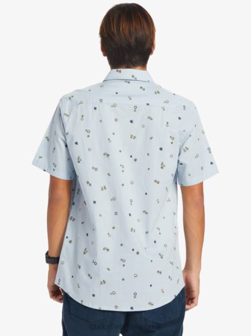 esso Quiksilver uomini camicia a maniche corte rave pacifica blu celeste pacifico rave s HTZR591