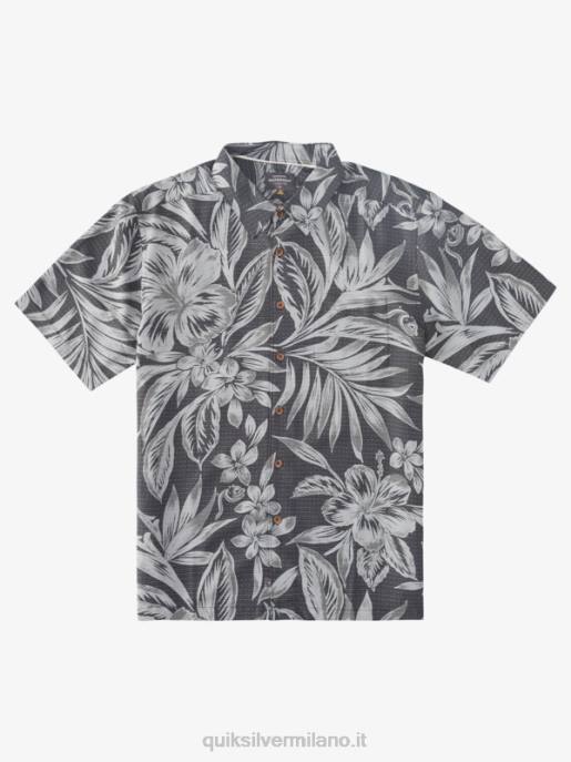 esso Quiksilver uomini camicia a maniche corte tempo di brunch waterman giorni di brunch neri HTZR1336