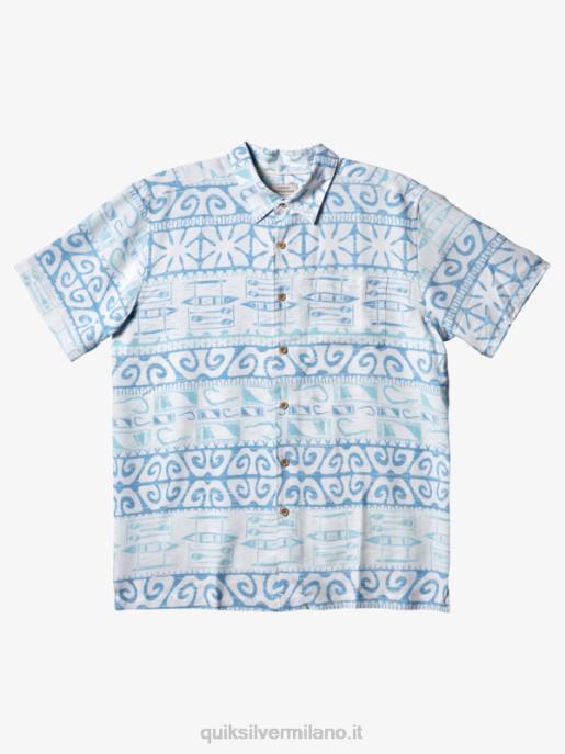 esso Quiksilver uomini camicia a maniche corte waterman at trees blu crepuscolo sugli alberi HTZR293