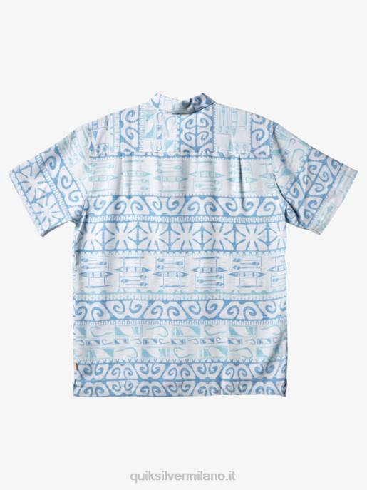esso Quiksilver uomini camicia a maniche corte waterman at trees blu crepuscolo sugli alberi HTZR293