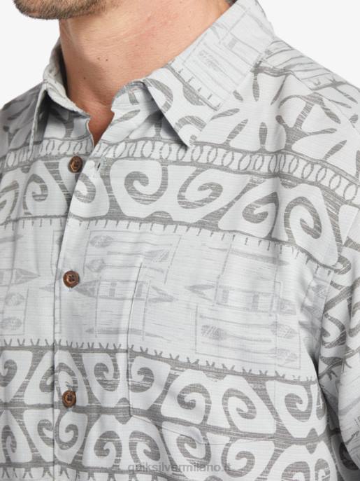 esso Quiksilver uomini camicia a maniche corte waterman at trees nebbia del porto sugli alberi HTZR292