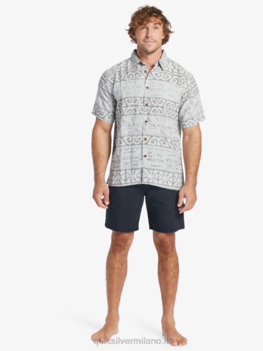 esso Quiksilver uomini camicia a maniche corte waterman at trees nebbia del porto sugli alberi HTZR292