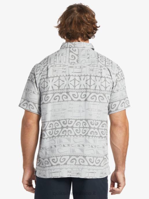 esso Quiksilver uomini camicia a maniche corte waterman at trees nebbia del porto sugli alberi HTZR292