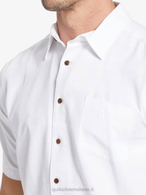 esso Quiksilver uomini camicia a maniche corte waterman manele bay bianco HTZR799