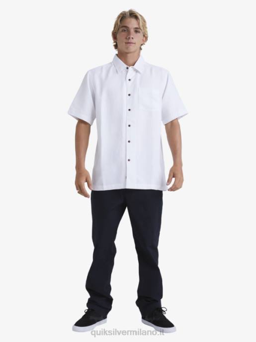 esso Quiksilver uomini camicia a maniche corte waterman manele bay bianco HTZR799