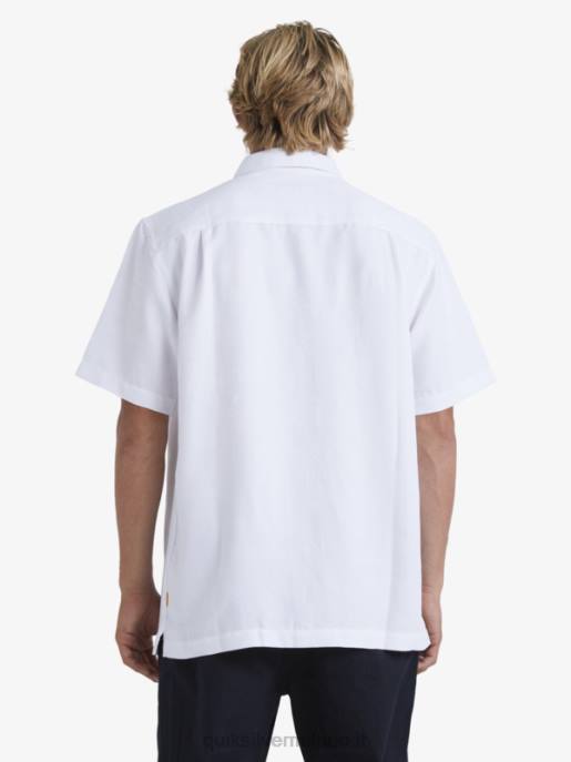 esso Quiksilver uomini camicia a maniche corte waterman manele bay bianco HTZR799