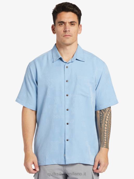 esso Quiksilver uomini camicia a maniche corte waterman manele bay blu crepuscolo HTZR800