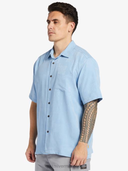 esso Quiksilver uomini camicia a maniche corte waterman manele bay blu crepuscolo HTZR800