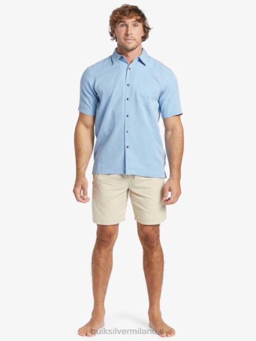 esso Quiksilver uomini camicia a maniche corte waterman manele bay blu crepuscolo HTZR800