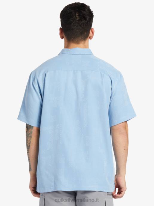 esso Quiksilver uomini camicia a maniche corte waterman manele bay blu crepuscolo HTZR800