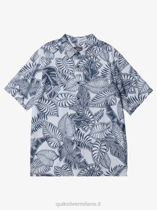 esso Quiksilver uomini camicia a maniche corte waterman siesta blu maggiore HTZR1364