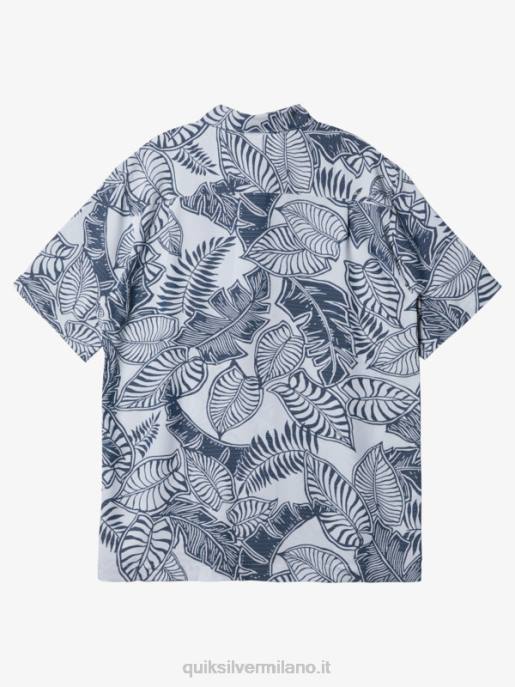 esso Quiksilver uomini camicia a maniche corte waterman siesta blu maggiore HTZR1364