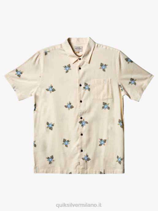 esso Quiksilver uomini camicia a maniche corte waterman small pedals piccoli pedali bianchi antichi HTZR425