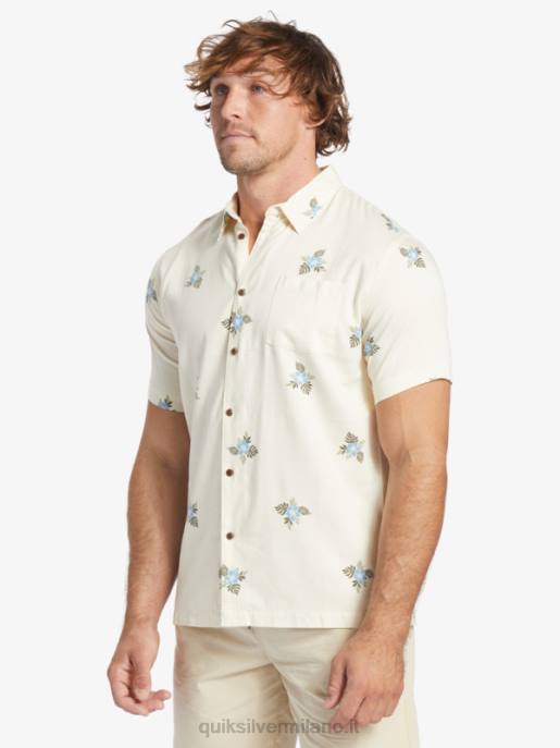 esso Quiksilver uomini camicia a maniche corte waterman small pedals piccoli pedali bianchi antichi HTZR425