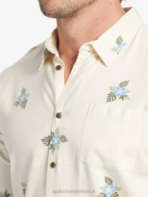 esso Quiksilver uomini camicia a maniche corte waterman small pedals piccoli pedali bianchi antichi HTZR425
