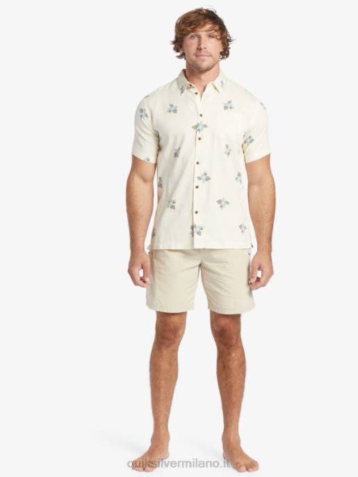 esso Quiksilver uomini camicia a maniche corte waterman small pedals piccoli pedali bianchi antichi HTZR425