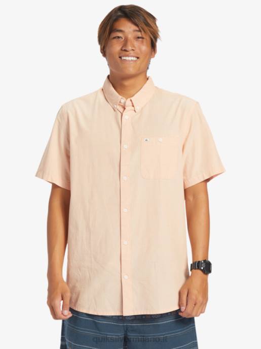 esso Quiksilver uomini camicia a maniche corte winfall abbronzatura di rame HTZR378