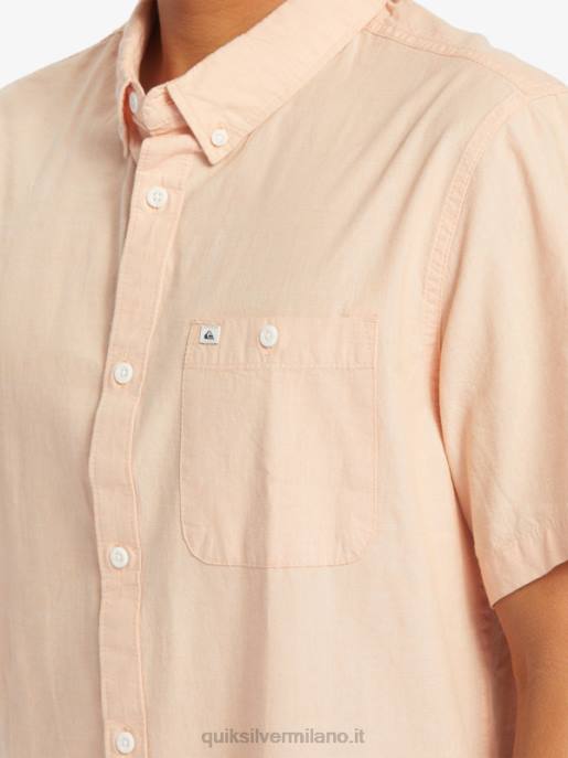 esso Quiksilver uomini camicia a maniche corte winfall abbronzatura di rame HTZR378