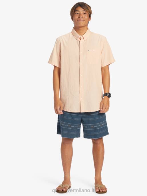 esso Quiksilver uomini camicia a maniche corte winfall abbronzatura di rame HTZR378