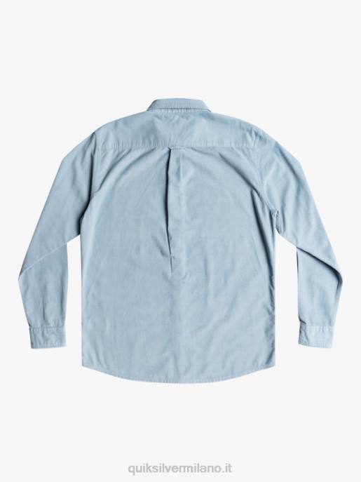 esso Quiksilver uomini camicia a maniche lunghe con scia di fumo blu cenere HTZR1225