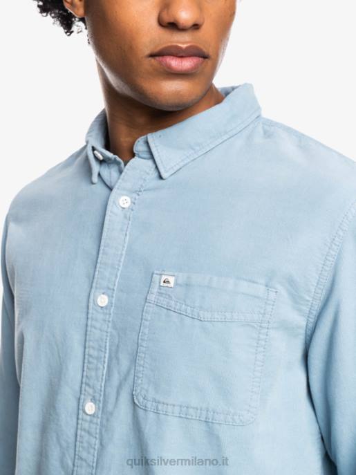 esso Quiksilver uomini camicia a maniche lunghe con scia di fumo blu cenere HTZR1225