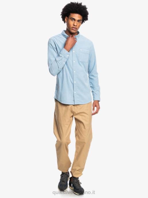 esso Quiksilver uomini camicia a maniche lunghe con scia di fumo blu cenere HTZR1225
