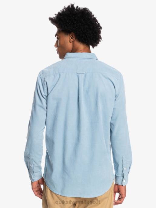 esso Quiksilver uomini camicia a maniche lunghe con scia di fumo blu cenere HTZR1225