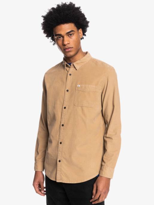 esso Quiksilver uomini camicia a maniche lunghe con scia di fumo tannino HTZR1224