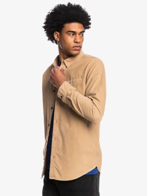esso Quiksilver uomini camicia a maniche lunghe con scia di fumo tannino HTZR1224