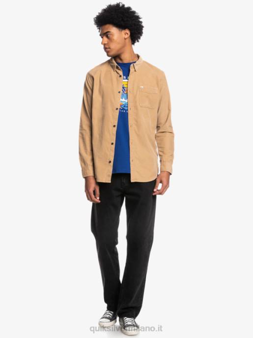 esso Quiksilver uomini camicia a maniche lunghe con scia di fumo tannino HTZR1224