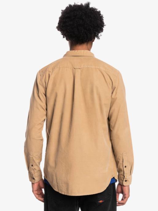 esso Quiksilver uomini camicia a maniche lunghe con scia di fumo tannino HTZR1224