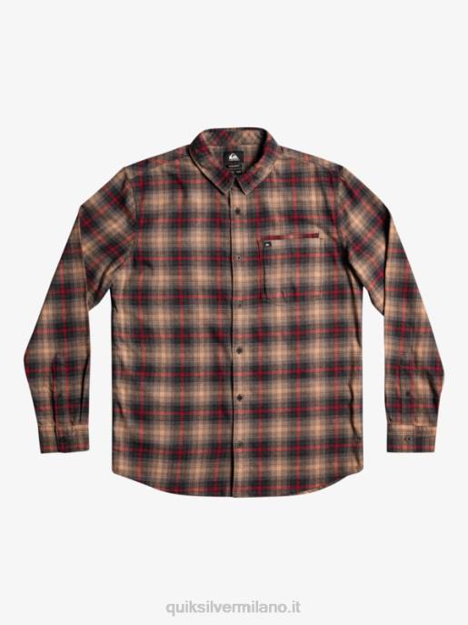 esso Quiksilver uomini camicia a maniche lunghe elasticizzata cramond cramond di vino rubino HTZR1049