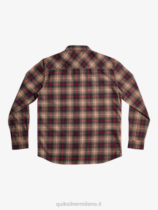 esso Quiksilver uomini camicia a maniche lunghe elasticizzata cramond cramond di vino rubino HTZR1049