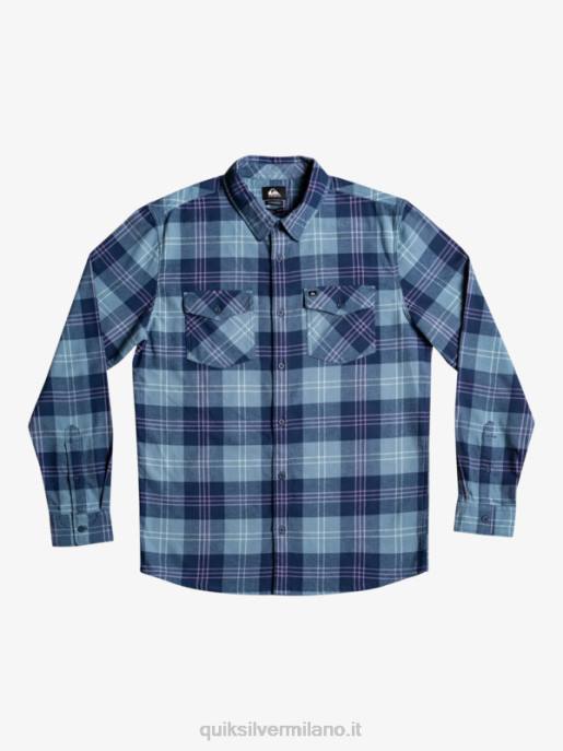 esso Quiksilver uomini camicia a maniche lunghe elasticizzata harelaw harelaw blu provenzale HTZR1509