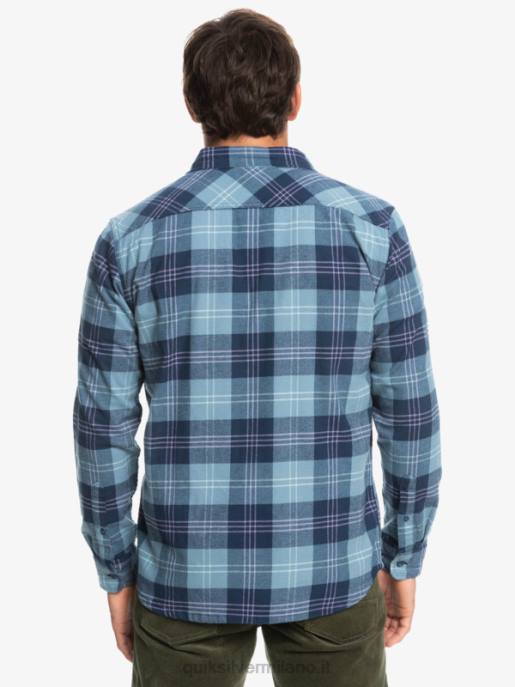 esso Quiksilver uomini camicia a maniche lunghe elasticizzata harelaw harelaw blu provenzale HTZR1509