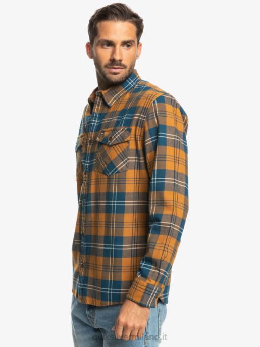 esso Quiksilver uomini camicia a maniche lunghe elasticizzata harelaw harelaw di zucchero di canna HTZR1508