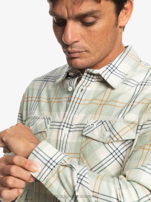 esso Quiksilver uomini camicia a maniche lunghe elasticizzata harelaw leprelegge della salvia del deserto HTZR1510