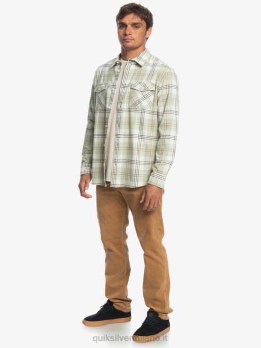 esso Quiksilver uomini camicia a maniche lunghe elasticizzata harelaw leprelegge della salvia del deserto HTZR1510