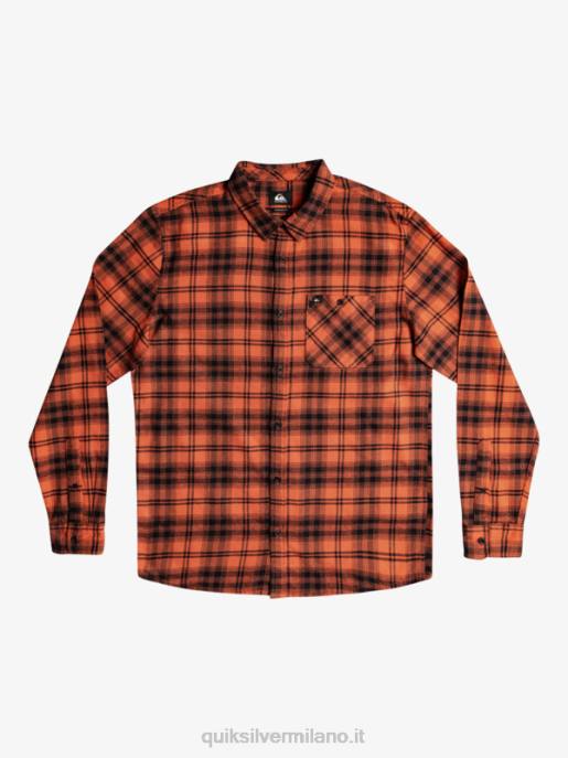 esso Quiksilver uomini camicia a maniche lunghe in cotone cappello ocra bruciato HTZR1559